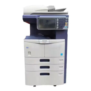 Here's a list-style short description for the **Toshiba e-Studio 357** multifunction printer: --- ### Toshiba e-Studio 357 – Short Description List - **Type:** Monochrome Multifunction Printer (MFP) - **Print Speed:** Up to 35 pages per minute (ppm) - **Print Resolution:** 2400 x 600 dpi (with smoothing) - **Functions:** Print, Copy, Scan, Optional Fax - **Paper Capacity:** Up to 3,700 sheets (with optional trays) - **Monthly Duty Cycle:** Up to 150,000 pages - **Connectivity:** USB 2.0, Ethernet, Optional Wireless - **Supported Paper Sizes:** A5 to A3 - **Warm-Up Time:** Approx. 20 seconds - **First Copy Out Time:** Approx. 4.7 seconds - **Display:** LCD Touch Panel - **Toner Yield:** Approx. 36,600 pages - **Operating Systems:** Windows, Mac OS, Linux (drivers available) --- Let me know if you want this tailored for an online store, a brochure, or SEO purposes!
