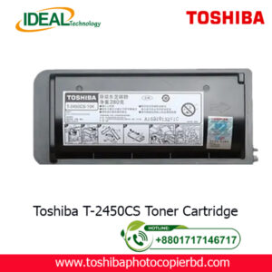 Buy Toshiba T-2450CS Original Toner Cartridge Price in Dhaka. Bangladesh Toshiba T-2450CS-10K Original & Genuine Copier Toner Cartridge for Toshiba e-Studio 223, Toshiba e-Studio 225, Toshiba e-Studio 243 & Toshiba e-Studio 245. Toshiba supplies are specifically designed to work in Toshiba products. Our demanding specifications, high-quality standards, and rigorous testing ensure the highest-quality product will work best with your equipment.