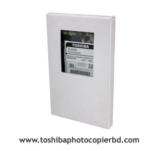 Toshiba D-2505 is a black developer ink for e-studio 2006; 2303A; 2303AM; 2803A; 2523A; 2523AD; 2323AM; 2007; 2306; 2505F; 2505H; 2507; 2802AF; 2802AM; 2809A, 2829A, 2323AMW, 2323AMS and 2823AMW Photocopiers. It aids in better printing and reduces the cost of copying for your copier. The dimensions of D-2505 black developer ink are 9.4 x 5.7 x 0.9 inches and the net weight is 200g. The Toshiba D-2505 developer has no warranty.
