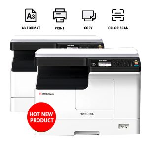 Toshiba e-Studio 2523A Multifunction Digital Photocopier Taking over a lot of features of previous models, these new models have a lot of improvements such as enhancement of operability, usability, and compliant the latest environmental regulations. Simple but higher functional.The Toshiba e-Studio 2523A Multifunction Digital Photocopier has other features like, PDL is GDI, Memory 256MB and Data format which are available are TIFF, PDF, JPEG and the security of the copier has Department code. It has 01 Year Service Warranty (No Parts Warranty). 1 Year Free Service (Conveyance bill will be added for outside Dhaka customers/service).