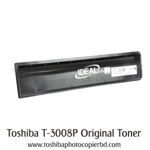 Buy Toshiba Original T-3008P Black Toner Cartridge Price in Bangladesh Toshiba T-3008P Black Original & Genuine Toner Cartridge Supplies are specifically designed for the following Models: Toshiba e-Studio 2508A/3008A/3508A/4508A/5008A Photocopier Machines. It has 700gm weight and maximum yield ± 40000 pages @ 5% average coverage & which Gets a great value for everyday business Coping / Printing.