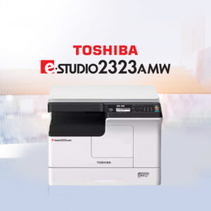 Quick Overview Brand: TOSHIBA Model: e-Studio 2323AMW Function: A3 Copy, Print & Scan Copy/Print Speed: Up to 23 cpm/ppm Scanning: A3 Network Color Scanning Printing: A3 Black & White Network Priting RAM: 512MB, Processor: ARM9 500MHz Paper Capacity: Standard 1x 250 + 100 Sheet Interface: USB2.0,10/100 baseT, WiFi (Labeling)