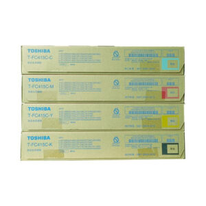 Brand: TOSHIBA Model: T-FC415C-CMYK (Four Color) Print Technology: Laser. Printing Yield (Approx): ± 25,000 Pages/Set. Colour Type: CMYK (Cyan, Magenta, Yellow, Black). Compatible: e-Studio 2010AC,2110AC,3015AC,3115AC.