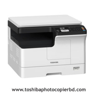 The Toshiba E Studio 2223AMS Multi-function Indirect Electrostatic Imaging Principle, 512MB memory (None Hard Drive) intelligent 23 pages per minute Black and white output A4 high-speed printing, 15 seconds quick start, A3 copy, network printing, network color scanning, bypass A3 paper feed Applicable to the A4 output and the A3 output is supplemented, Support double-sided A3 processing Save paper & Optional Duplex Printing with Support for double-sided A3 processing, Support double-sided A3 processing Marked with double-sided printing to easily achieve A3 double-sided copying/printing/scanning Support double-sided A3 processing, The labeling of wireless WIFI components supporting the hotspot model makes mobile applications more convenient Support wireless WIFI connection Marking WIFI components Realize mobile printing, Support network scanning and network printing, with the newly developed Toshiba Network scanning and printing, The mobile printing software (eBPC Entry) can achieve mobile printing and scanning, One-touch ID copying, 2-in-1, 4-in-1, edge elimination, image shifting, interleaved paging, department code, 350 pages Standard paper capacity,150-page continuous copying and reversing paper feeder by the printing requirements.
