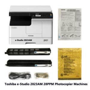 General Information Brand Toshiba Country of Origin Japan Country of Assembly China Imaging Principle Indirect Electrostatic Imaging Warm-Up Time About 15 Seconds Processor ARM9 360MHz Memory 512MB Standard Interface USB2.0, 10/100 baseT, WiFi (Option) Copying Features First Copy Out Time Less than 6.4 seconds A4 Continuous Copying 1~ 999 Copies Copying Speed 23 Pages/Minutes Copy Resolution 2,400 × 600dpi (Smooth Processing) Gray Level 256 Printing Features Printing Speed 23 Pages/Minutes Print Resolution 2,400 × 600dpi(Smooth Processing) Printed Language Mark GDI Network Printing Operating System Windows Server 2012/R2(64 bit), Windows Server 2016, Windows Server 2019(64 bit), Windows Server 2022(64 bit), Windows 10/11(64 bit), Galaxy Unicorn Desktop Operating System V10, Galaxy Unicorn Desktop Operating System V10, Galaxy Unicorn Desktop Operatin Scan Features Max. Scan Speed Up to 25 pages/minute (need to purchase automatic Document Feeder) Scanning Resolution 600/400/300/200/150dpi TWAIN Scan Marking (Color) File Format Black and white: TIFF(single page/multi-page ), PDF( single page/multi-page ) Ash degree: JPEG, TIFF( single page/multi-page ), PDF( single page/multi-page ) Full color: JPEG, TIFF( single page/multi-page ), PDF( single page/multi-page ). Paper Handling Features Maximum Paper Sizes A5-R to A3 Standard Input Paper Capacity 350 Sheets (Tray: 250 pages + Bypass: 100 pages) Standard Paper Path 02 Path (Frist Tray + Bypass) Available Paper Weight Tray: 64-80g/m2 & Bypass: 52-216g/m2 Security Features Standard Security Department Code Supplies Information Toner Cartridge T-2323C