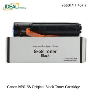 Canon NPG-68 Toner For Photocopier (Black) The Canon NPG-68 Black Toner is made for Canon Photocopiers. This toner is supported by the ImageRunner 1435i, ImageRunner 1435iF, ImageRunner iR1435P. You will be able to print or copy out a total of 17,600 pages. You can be confident that the Canon device will produce consistently high-quality results.