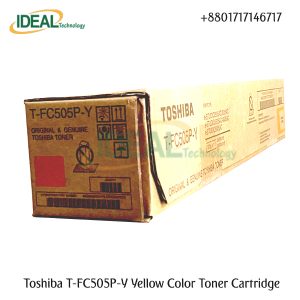 Buy Toshiba T-FC505P-Y Yellow Toner Cartridge with the Best Price in Bangladesh Toshiba T-FC505P-Y Yellow Original & Genuine Color Copier Toner Cartridge for Toshiba E STUDIO 2505AC, Toshiba E STUDIO 3005AC, Toshiba E STUDIO 3505AC, Toshiba E STUDIO 4505AC & Toshiba E STUDIO 5005AC Colour Photocopier Machines. This Toner Cartridge has 550gm weight and maximum yield ± 20000 pages @ 5% average coverage. Always Use your Copier Machines Original & Genuine Toner Cartridge & Get a great value for everyday Business Coping / Printing. The Toshiba T-FC505P-Y Genuine Yellow Toner Cartridge Also Supported the Following Photocopier Models: Toshiba E STUDIO 2505AC, Toshiba E STUDIO 3005AC, Toshiba E STUDIO 3505AC, Toshiba E STUDIO 4505AC & Toshiba E STUDIO 5005AC.