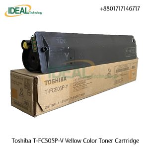 Buy Toshiba T-FC505P-Y Yellow Toner Best Price in Bangladesh When it comes to printing, having high-quality toner is essential to producing crisp and vibrant documents. If you are in Bangladesh and looking for the best price on the Toshiba T-FC505P-Y Yellow Toner, Ideal Technology BD has got you covered. With a reputation for quality products and excellent customer service, Ideal Technology BD is the go-to destination for all your printing needs. Toshiba T-FC505P-Y Yellow Original & Genuine Color Copier Toner Cartridge for Toshiba E Studio 2505AC,3005AC, 3505AC, 4505AC, 5005AC Colour Photocopier Machines. This Toner Cartridge has 550gm weight and maximum yield ± 20000 pages @ 5% average coverage.