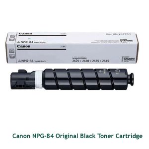 Brand: CANON Model: NPG-84 Colour Type: Black Print Technology: Laser Printing Yield (Approx): 30,000 Pages Compatible: Canon IR2630I, IR2635I, 2645I, IR2625I.