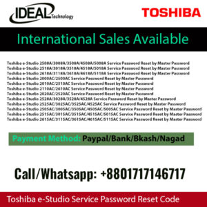 Toshiba e-Studio 2508A/3008A/3508A/4508A/5008A Service Password Reset by Master Password Toshiba e-Studio 2518A/3018A/3518A/4518A/5018A Service Password Reset by Master Password Toshiba e-Studio 2618A/3118A/3618A/4618A/5118A Service Password Reset by Master Password Toshiba e-Studio 2000AC/2500AC Service Password Reset by Master Password  Toshiba e-Studio 2010AC/2510AC Service Password Reset by Master Password  Toshiba e-Studio 2110AC/2610AC Service Password Reset by Master Password  Toshiba e-Studio 2020AC/2520AC Service Password Reset by Master Password  Toshiba e-Studio 2528A/3028A/3528A/4528A Service Password Reset by Master Password Toshiba e-Studio 2525AC/3025AC/3525AC/4525AC Service Password Reset by Master Password Toshiba e-Studio 2505AC/3005AC/3505AC/4505AC/5005AC Service Password Reset by Master Password Toshiba e-Studio 2515AC/3015AC/3515AC/4515AC/5015AC Service Password Reset by Master Password Toshiba e-Studio 2615AC/3115AC/3615AC/4615AC/5115AC Service Password Reset by Master Password