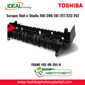 Toshiba FRAME-FUS-HR-280 Scraper Unit for e-Studio Copiers Are you looking for a reliable and efficient scraper unit for your Toshiba e-Studio copiers? Look no further! The Toshiba FRAME-FUS-HR-280 Scraper Unit is the perfect solution for your printing needs. In this article, we will discuss the key features, benefits, and installation process of this high-quality scraper unit. Key Features The Toshiba FRAME-FUS-HR-280 Scraper Unit is specifically designed for e-Studio 166, 206, 163, 165, 181, 211, 223, and 243 copiers. Here are some of its key features: Compatibility: This scraper unit is compatible with a wide range of Toshiba e-Studio copiers, making it a versatile and cost-effective solution. Efficiency: The FRAME-FUS-HR-280 is designed to efficiently remove excess toner and debris from the copier's drum surface, ensuring crisp and clean prints every time. Durability: Made from high-quality materials, this scraper unit is built to last, providing long-lasting performance and reliability. Easy Installation: With simple and straightforward installation instructions, you can easily replace your old scraper unit with the Toshiba FRAME-FUS-HR-280 in no time. Benefits There are several benefits to using the Toshiba FRAME-FUS-HR-280 Scraper Unit for your e-Studio copiers: Improved Print Quality: By effectively removing toner buildup and debris, this scraper unit helps maintain optimal print quality. Extended Printer Life: Regularly replacing the scraper unit can help prolong the life of your copier and prevent costly repairs. Cost Savings: Investing in a high-quality scraper unit can save you money in the long run by reducing maintenance and repair costs. Peace of Mind: With the Toshiba FRAME-FUS-HR-280, you can have peace of mind knowing that your copier is in good hands. Installation Process Installing the Toshiba FRAME-FUS-HR-280 Scraper Unit is a simple and straightforward process. Here's a step-by-step guide to help you replace your old unit: Turn off the copier and unplug it from the power source to ensure safety during the installation process. Open the front panel of the copier to access the old scraper unit. Remove the old unit by gently pulling it out from the copier. Insert the new FRAME-FUS-HR-280 scraper unit into the designated slot, making sure it is securely in place. Close the front panel of the copier and plug it back in. Turn on the copier and run a test print to ensure the new scraper unit is installed correctly. With the Toshiba FRAME-FUS-HR-280 Scraper Unit, you can enjoy hassle-free printing and consistent results with your e-Studio copiers. In conclusion, the Toshiba FRAME-FUS-HR-280 Scraper Unit is the perfect choice for maintaining the quality and performance of your Toshiba e-Studio copiers. With its compatibility, efficiency, durability, and ease of installation, this scraper unit offers a seamless printing experience.Upgrade your copier with the Toshiba FRAME-FUS-HR-280 Scraper Unit today and experience the difference it makes in your printing operations.