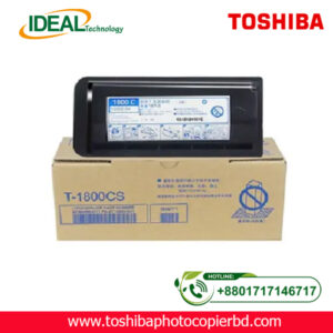 Brand Not Original Brand (Toshiba) Model T-1800CS-10K Printing Color Black Compatible With Toshiba e-Studio 18 Product Type Photocopier Toner Cartridge Printing Technology Laser Printer Page Yield ±10,000 Pages @ 5% Average Coverage Popular Demand on ToshibaT-1800CS-10K Copier Toner Price In Bangladesh. Toshiba T-1800CS-10K copier toner for e-Studio 18 Photocopier. This black Toshiba copy machine toner cartridge features laser printing technology, high-quality prints and copy, and a duty cycle of up to 10,000 pages. What is the price of Toshiba T-1800CS-10K Copier Toner Cartridge in Bangladesh? The latest price of the Toshiba T-1800CS-10K Copier Toner Cartridge in Bangladesh is 3,500৳. You can buy the Toshiba T-1800CS-10K Copier Toner Cartridge at best price from our website only.