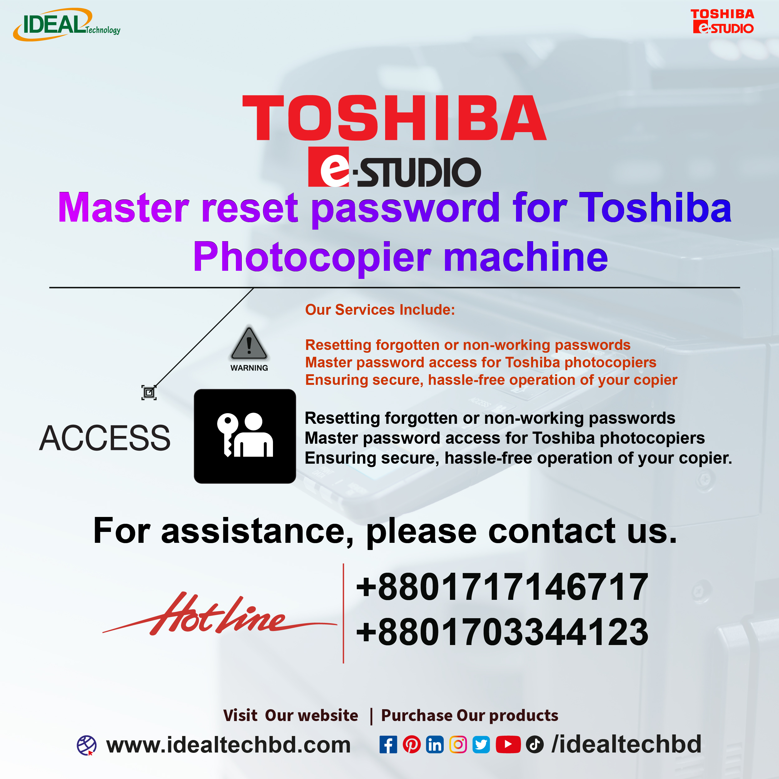 Toshiba Printer Default Passwords TopAccess
