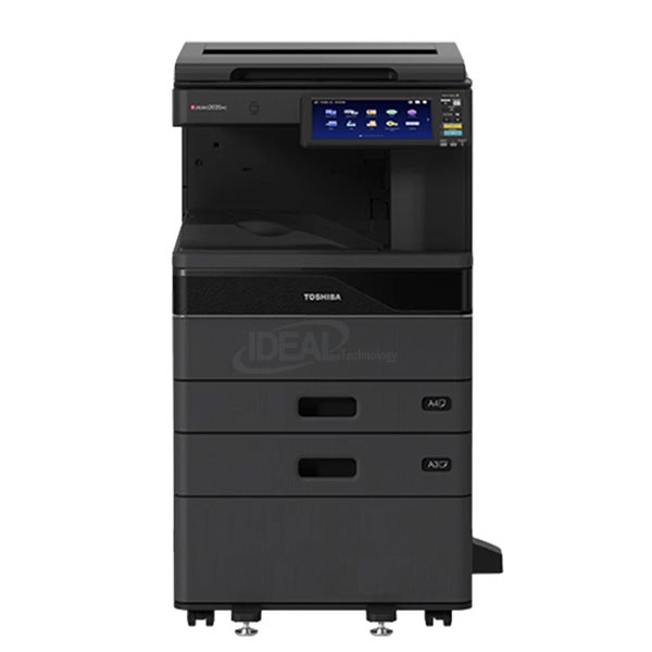 ### **Main Features of Toshiba e-STUDIO 2528A Copier** ✔ **Fast Copying Speed** – **25 pages per minute (PPM)** for efficient document processing. ✔ **High-Quality Printing** – **600 x 600 dpi resolution** for sharp and professional prints. ✔ **Quick First Copy Out Time** – Produces the first copy in **less than 4.3 seconds**. ✔ **Large Paper Capacity** – **Standard 1,200 sheets**, expandable up to **5,200 sheets**. ✔ **Automatic Duplex Printing** – Standard **double-sided printing** for cost savings. ✔ **10.1” Color Touch Screen** – Intuitive **WSVGA tilting display** for easy operation. ✔ **Multiple Copying Function** – Capable of making **up to 999 copies** in a single job. ✔ **Versatile Paper Handling** – Supports **A3, LD, and custom paper sizes** from **3.9” x 5.8” to LD**. ✔ **High Monthly Duty Cycle** – Handles up to **100,000 pages per month** for heavy-duty printing. ✔ **Powerful Performance** – Equipped with **4GB RAM** and **128GB SSD** for smooth operations. ✔ **Energy-Efficient** – **Fast warm-up time** (approx. **20 seconds**) for minimal downtime. ✔ **Reliable and Durable** – Built for **long-lasting performance** in business environments. ✔ **Flexible Paper Weights** – Supports paper from **16 lb Bond to 140 lb Index**. ✔ **Standard & Optional Paper Feeders** – Various drawer and cassette options for **customized paper handling**. ✔ **Low Power Consumption** – Maximum **1.8kW (120V)** for energy efficiency. This **high-performance Toshiba copier** is perfect for **businesses, offices, and enterprises** that require **efficient, high-volume printing, copying, and scanning** solutions. 🚀