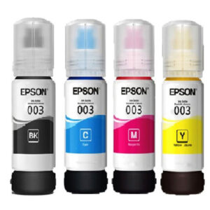 Brand: EPSON Model: CMYK-003 Colour Type: BCMYK Print Technology : Inkjet Bottle Capacity: 65 ml/each Printing Yield (Approx): 4,500 Pages/Set Compatible:L1110,L3110,L3150,L5190,L3156,L3116