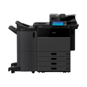 oshiba e-STUDIO7529A Multifunction Printer with dual paper drawers and large touchscreen panel.